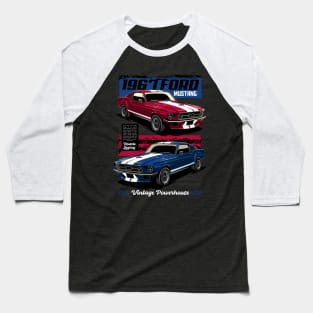 1967 Ford Mustang Fastback Baseball T-Shirt